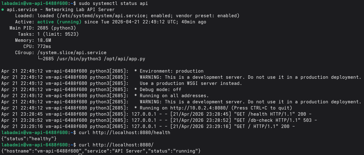 CLI commands to test API status